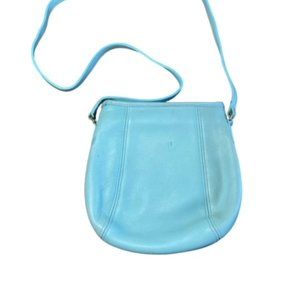 vintage COACH 9990 small framed teal green leather crossbody shoulder